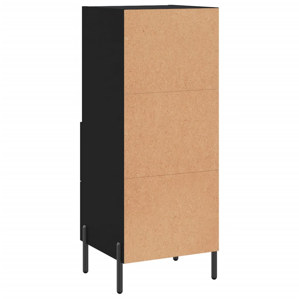 Credenza Nero 34,5x34x90 cm in Legno Multistrato - homemem39