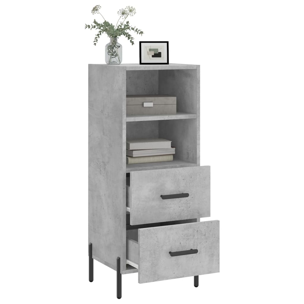 Credenza Grigio Cemento 34,5x34x90 cm in Legno Multistrato - homemem39