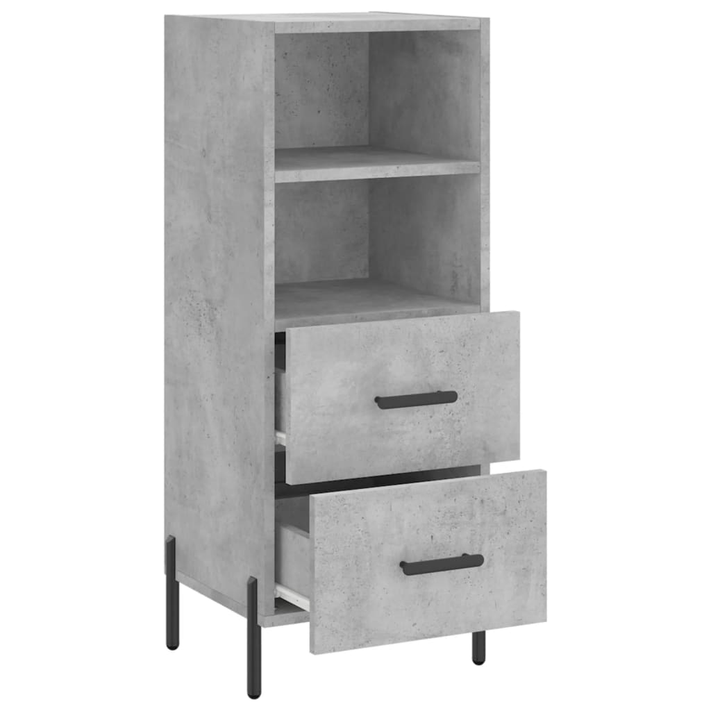 Credenza Grigio Cemento 34,5x34x90 cm in Legno Multistrato - homemem39