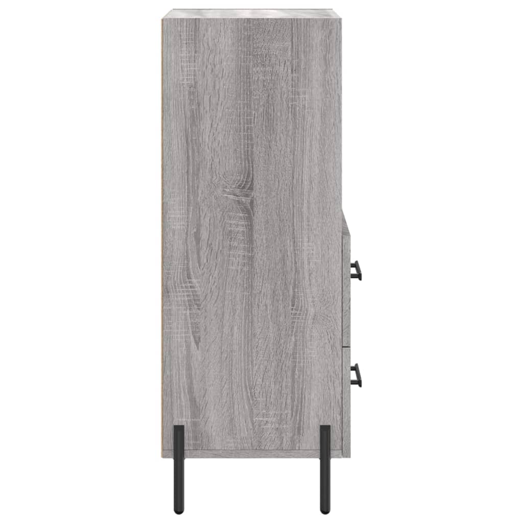 Credenza Grigio Sonoma 34,5x34x90 cm in Legno Multistrato - homemem39