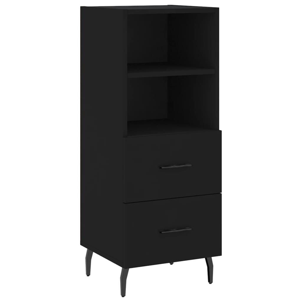 Credenza Nero 34,5x34x90 cm in Legno Multistrato - homemem39