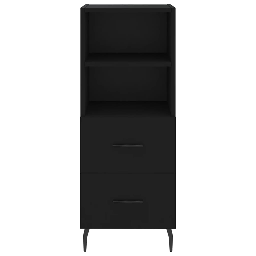 Credenza Nero 34,5x34x90 cm in Legno Multistrato - homemem39