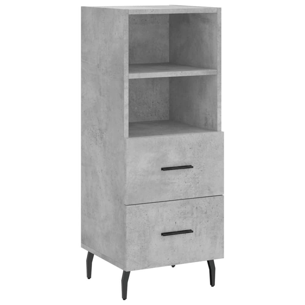 Credenza Grigio Cemento 34,5x34x90 cm in Legno Multistrato - homemem39