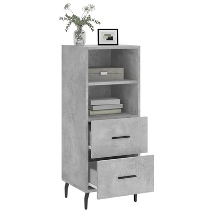 Credenza Grigio Cemento 34,5x34x90 cm in Legno Multistrato - homemem39