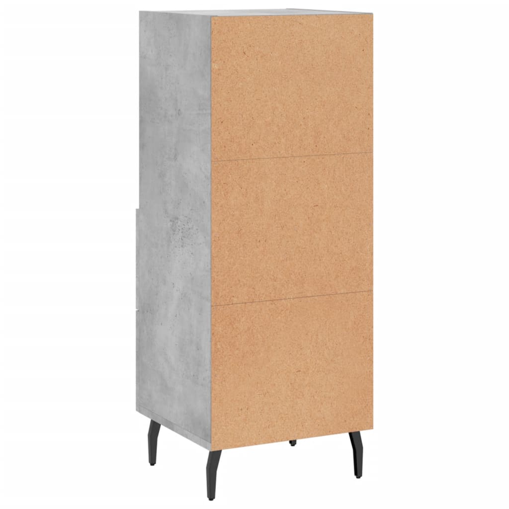 Credenza Grigio Cemento 34,5x34x90 cm in Legno Multistrato - homemem39