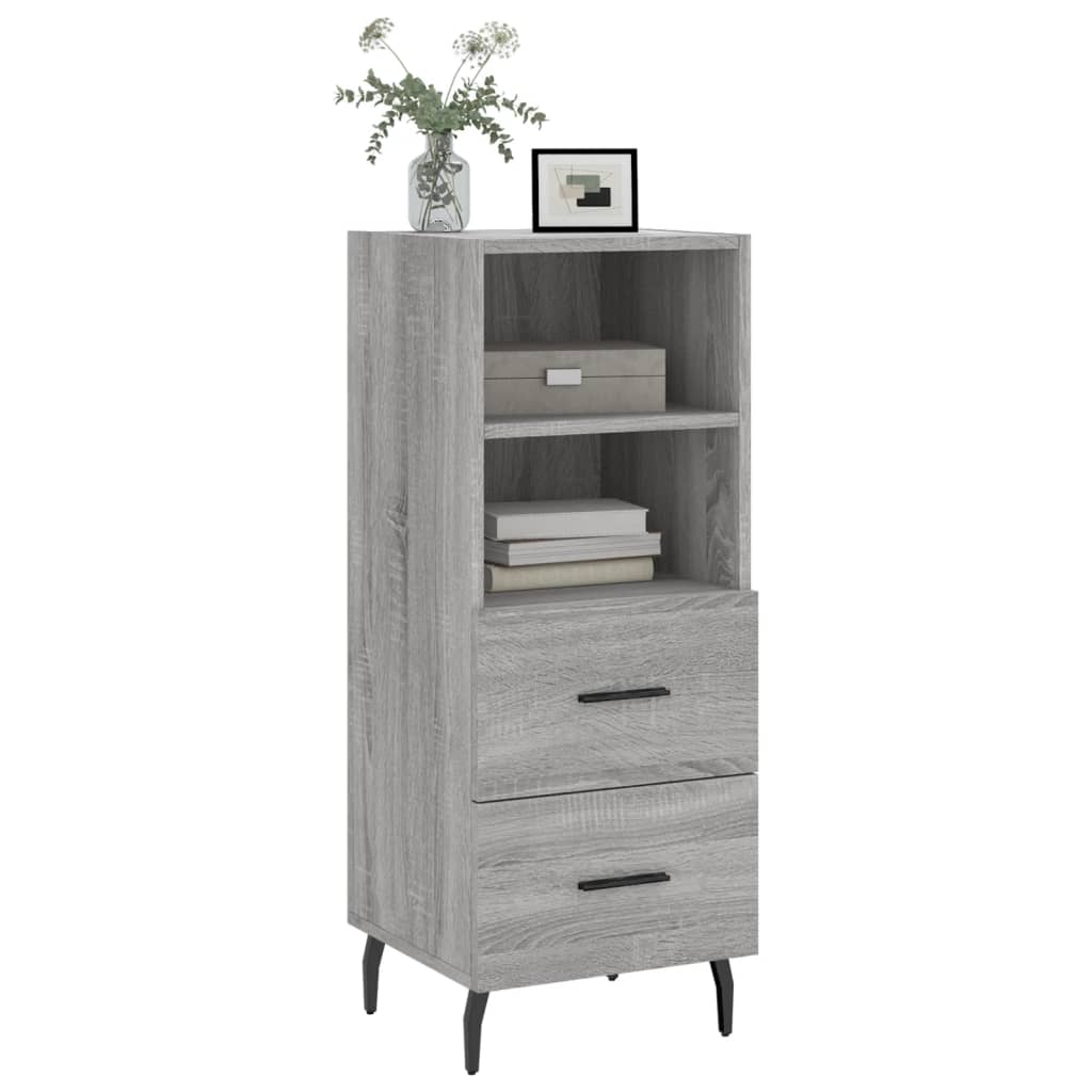 Credenza Grigio Sonoma 34,5x34x90 cm in Legno Multistrato - homemem39