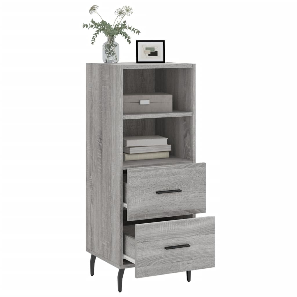 Credenza Grigio Sonoma 34,5x34x90 cm in Legno Multistrato - homemem39