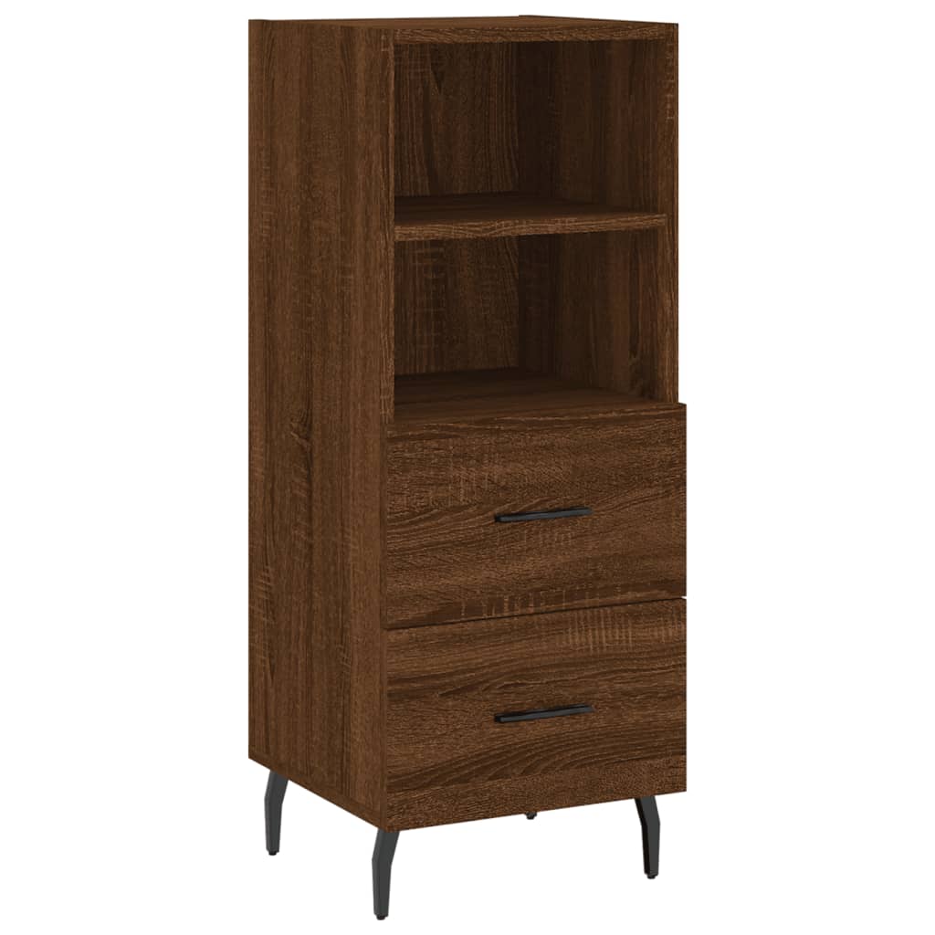 Credenza Rovere Marrone 34,5x34x90 cm in Legno Multistrato - homemem39