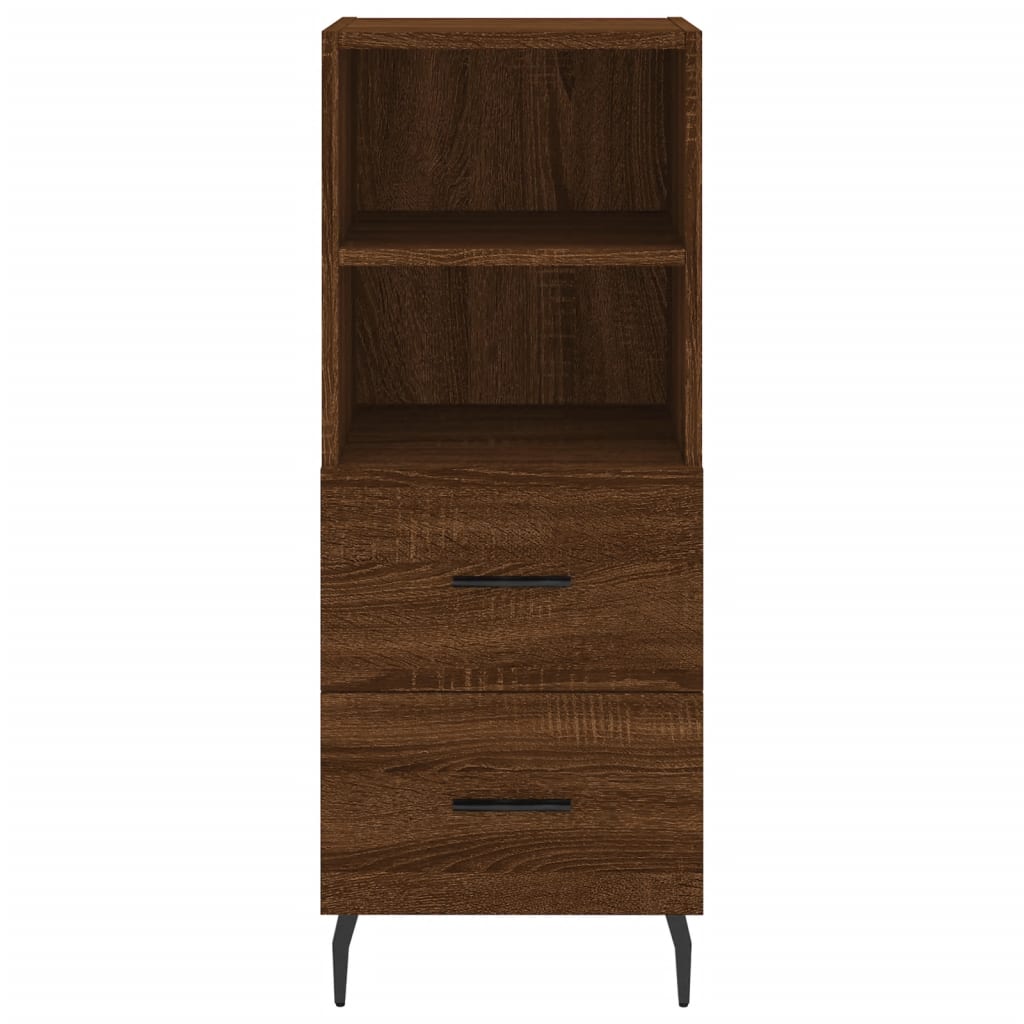 Credenza Rovere Marrone 34,5x34x90 cm in Legno Multistrato - homemem39