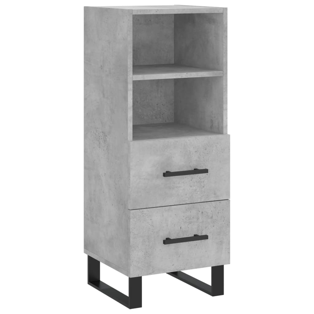 Credenza Grigio Cemento 34,5x34x90 cm in Legno Multistrato - homemem39