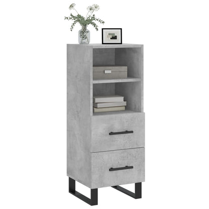 Credenza Grigio Cemento 34,5x34x90 cm in Legno Multistrato - homemem39