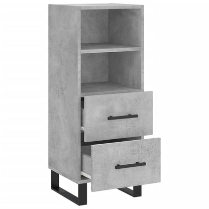 Credenza Grigio Cemento 34,5x34x90 cm in Legno Multistrato - homemem39