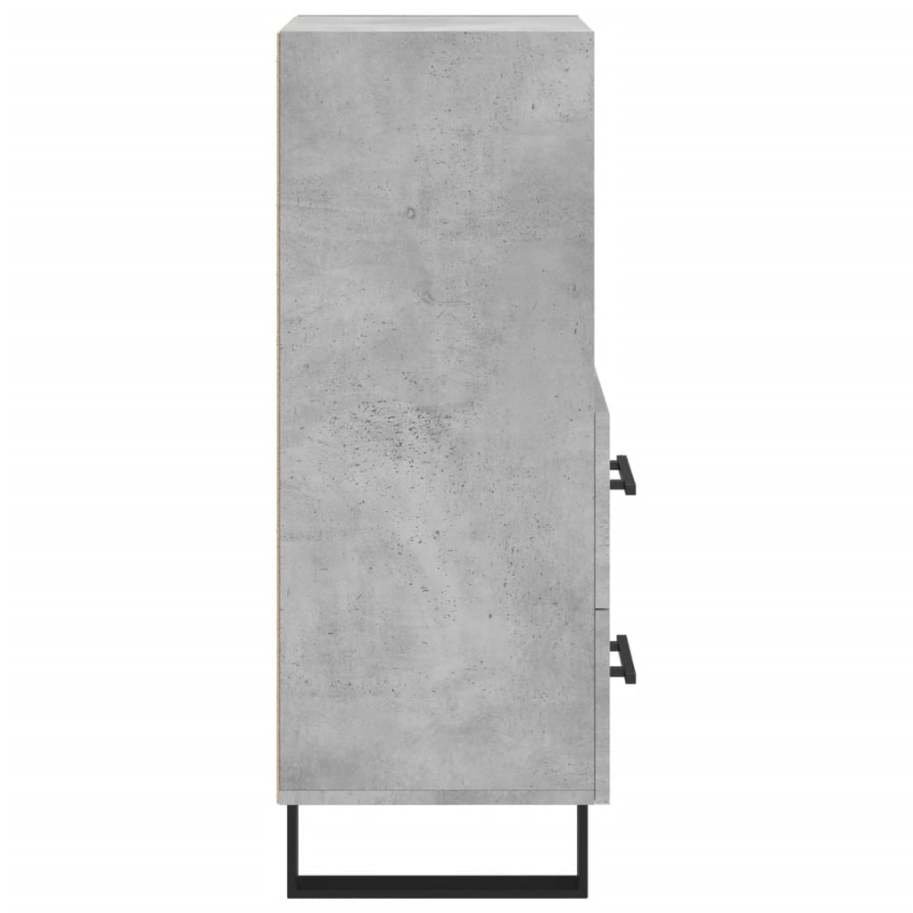 Credenza Grigio Cemento 34,5x34x90 cm in Legno Multistrato - homemem39