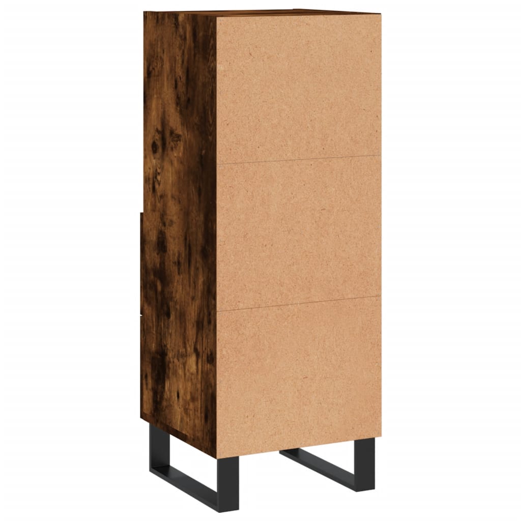 Credenza Rovere Fumo 34,5x34x90 cm in Legno Multistrato - homemem39