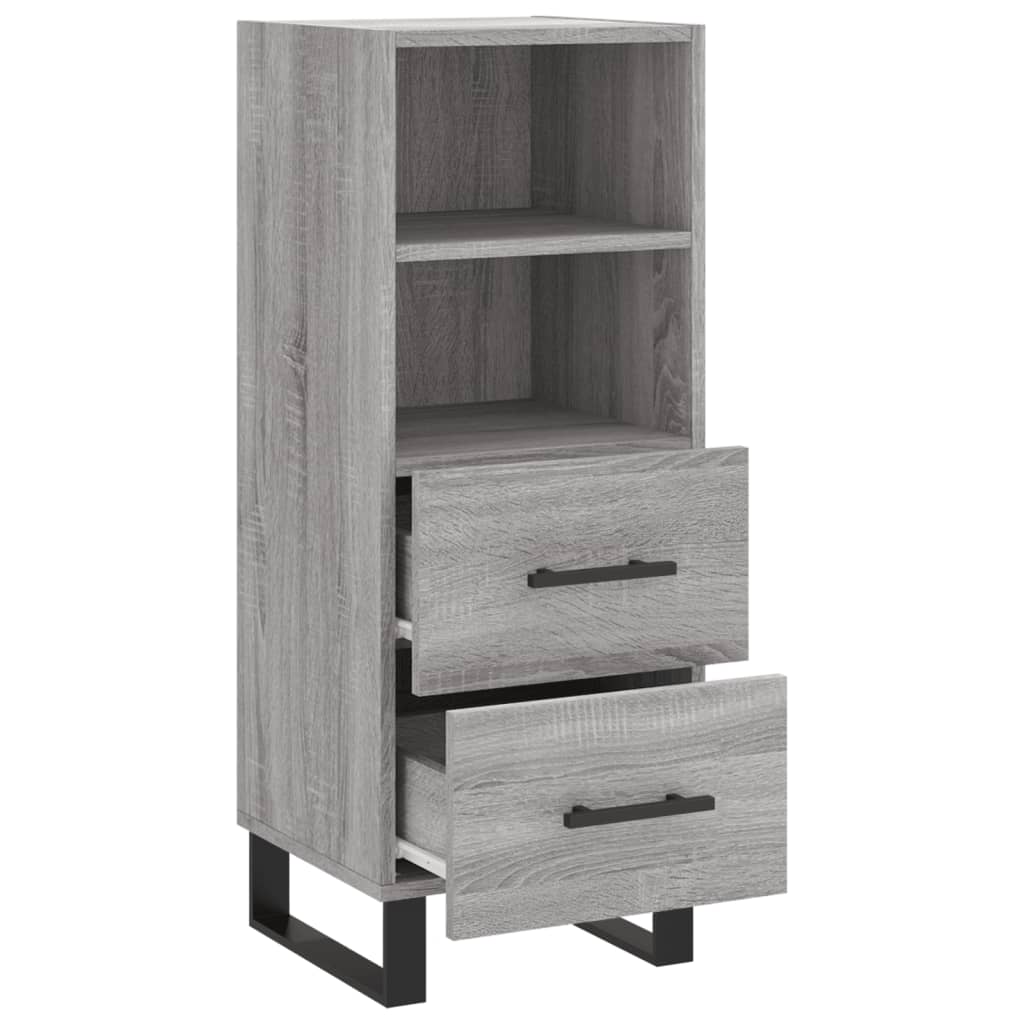 Credenza Grigio Sonoma 34,5x34x90 cm in Legno Multistrato - homemem39