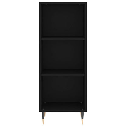 Credenza Nera 34,5x32,5x90 cm in Legno Multistrato - homemem39