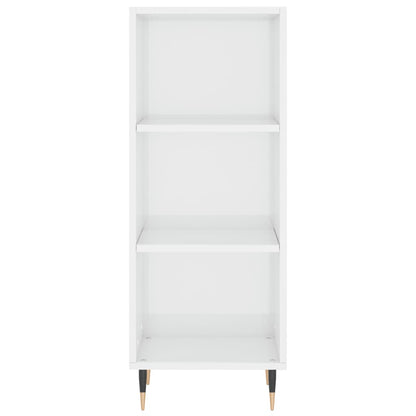 Credenza Bianco Lucido 34,5x32,5x90 cm in Legno Multistrato - homemem39