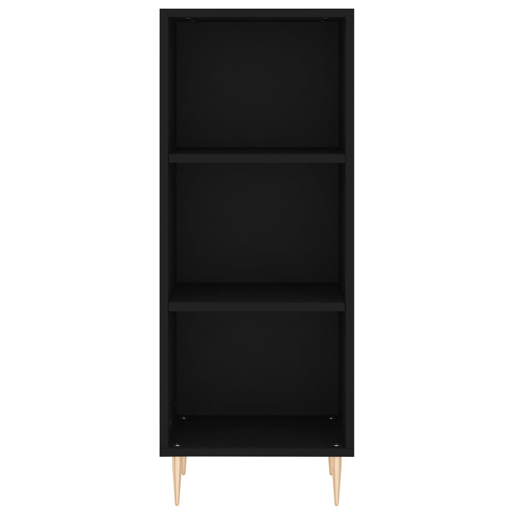 Credenza Nera 34,5x32,5x90 cm in Legno Multistrato - homemem39