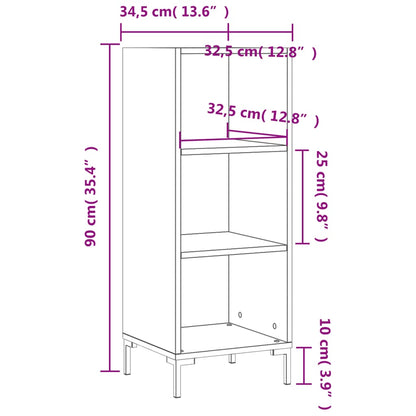 Credenza Rovere Sonoma 34,5x32,5x90 cm in Legno Multistrato - homemem39