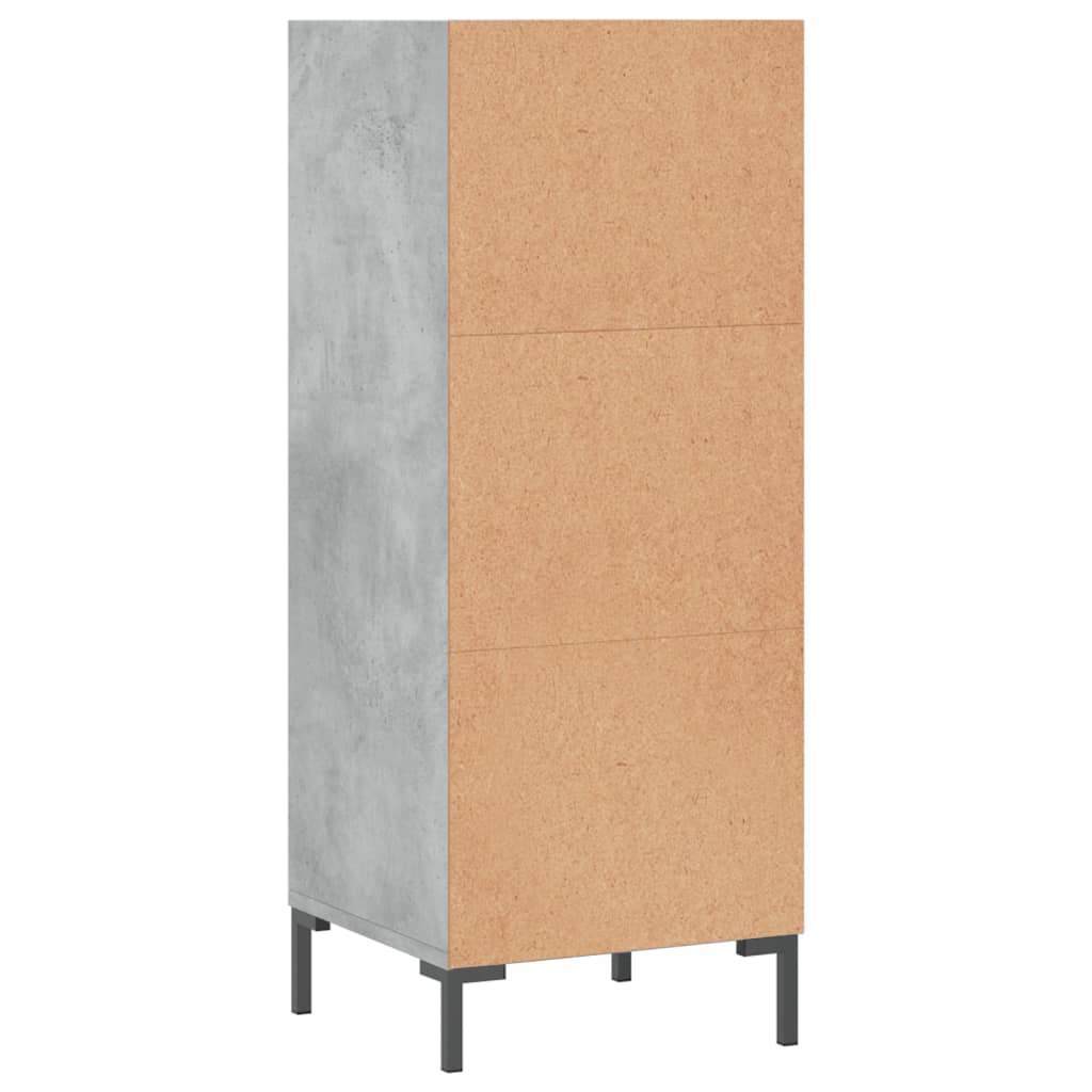 Credenza Grigio Cemento 34,5x32,5x90 cm in Legno Multistrato - homemem39