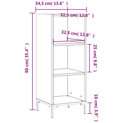 Credenza Grigio Sonoma 34,5x32,5x90 cm in Legno Multistrato - homemem39