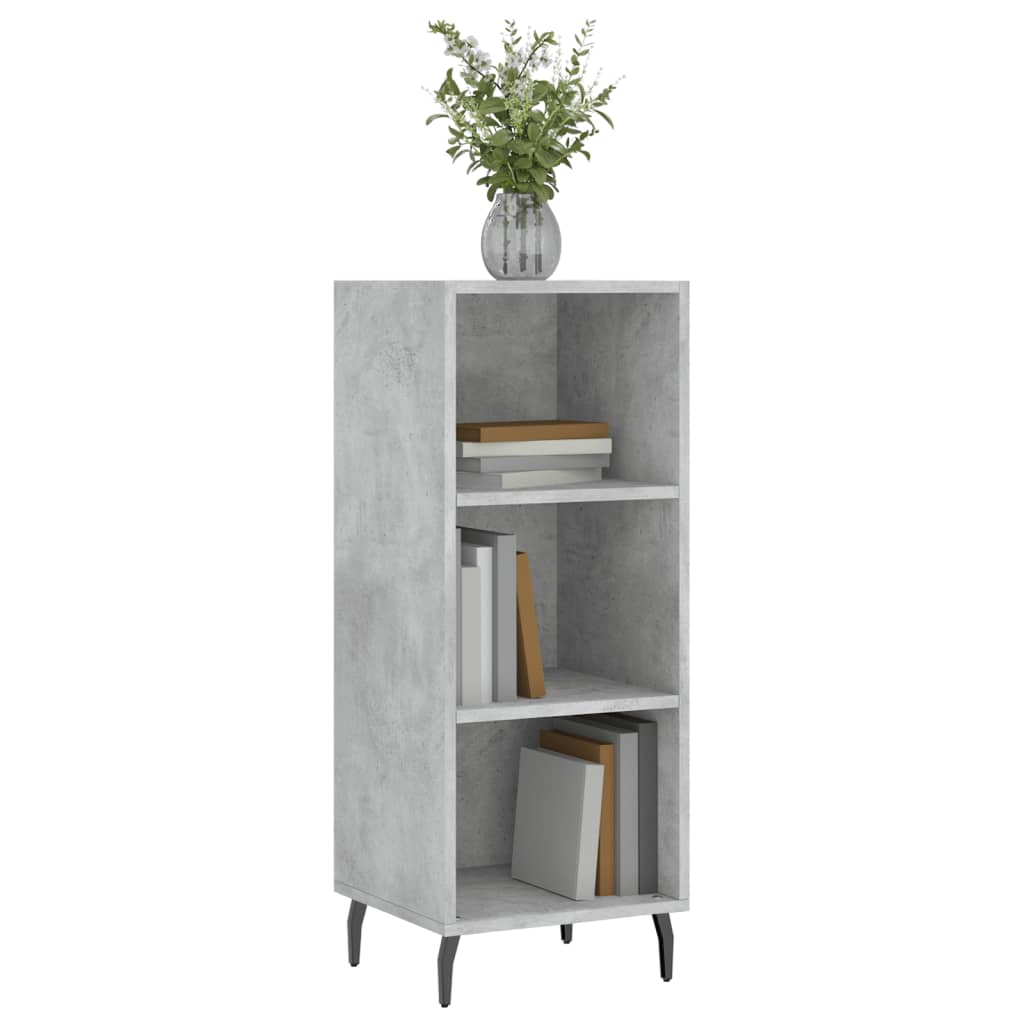 Credenza Grigio Cemento 34,5x32,5x90 cm in Legno Multistrato - homemem39