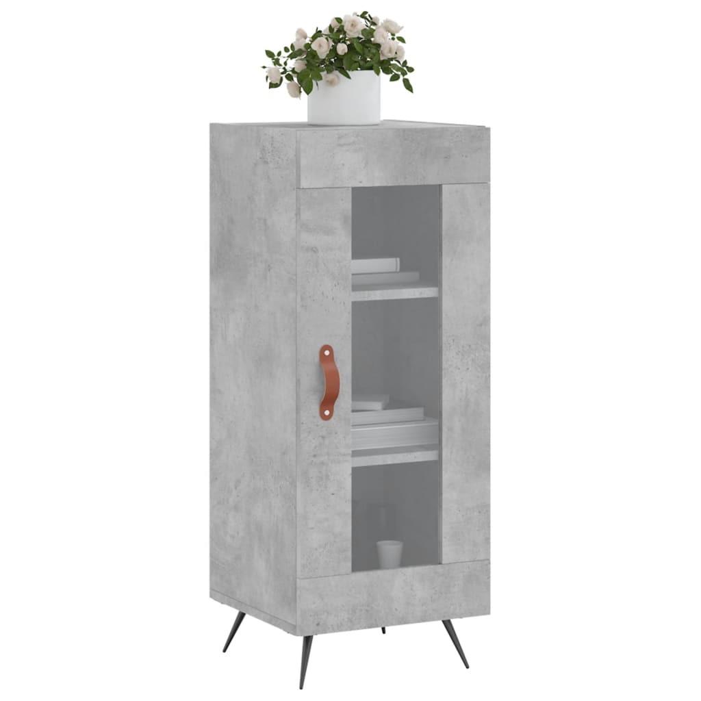 Credenza Grigio Cemento 34,5x34x90 cm in Legno Multistrato - homemem39