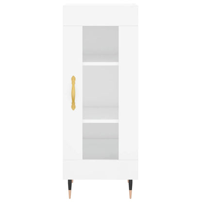 Credenza Bianco Lucido 34,5x34x90 cm in Legno Multistrato - homemem39