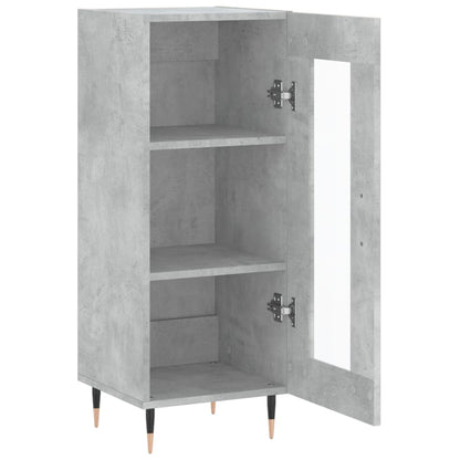 Credenza Grigio Cemento 34,5x34x90 cm in Legno Multistrato - homemem39