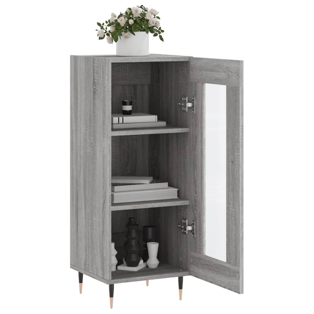 Credenza Grigio Sonoma 34,5x34x90 cm in Legno Multistrato - homemem39