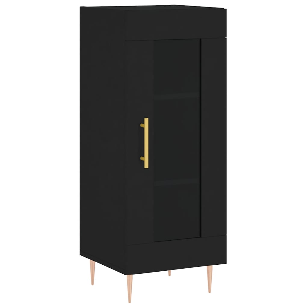 Credenza Nero 34,5x34x90 cm in Legno Multistrato - homemem39