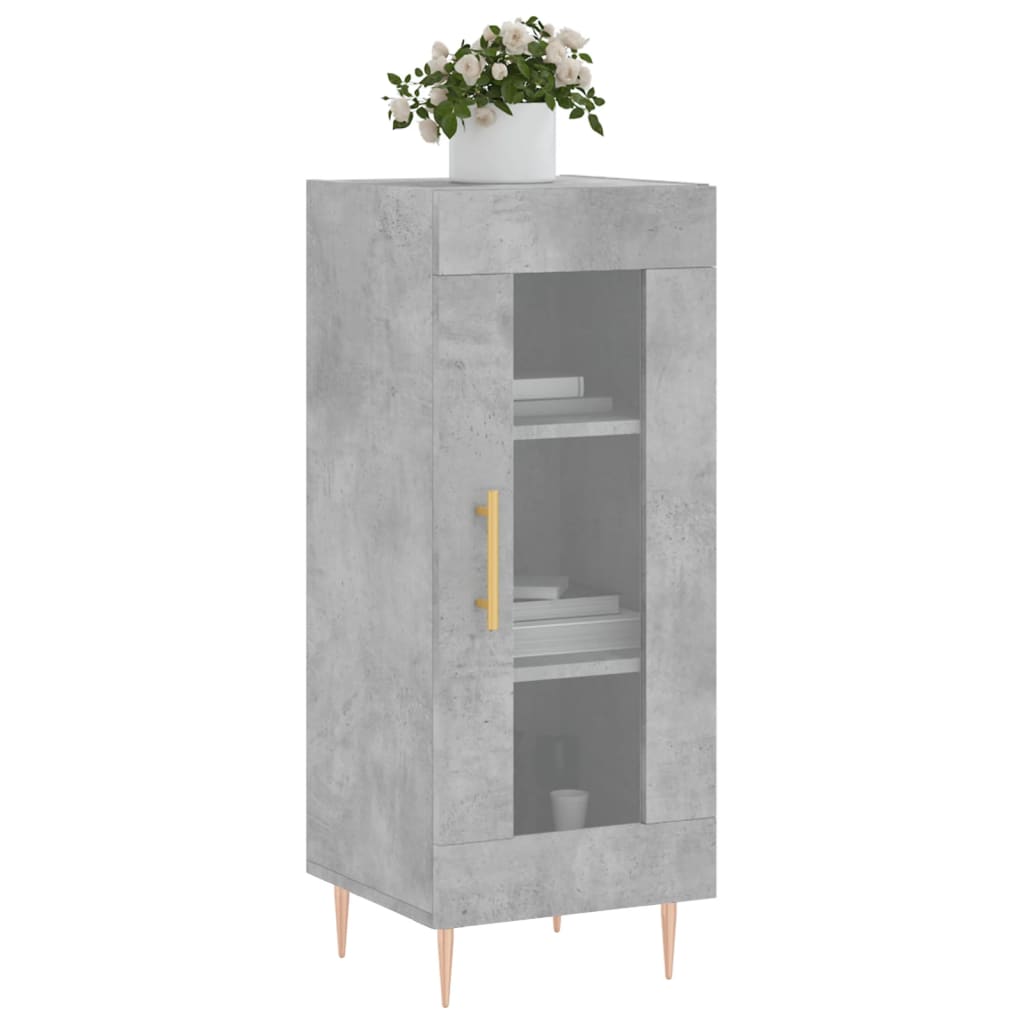 Credenza Grigio Cemento 34,5x34x90 cm in Legno Multistrato - homemem39