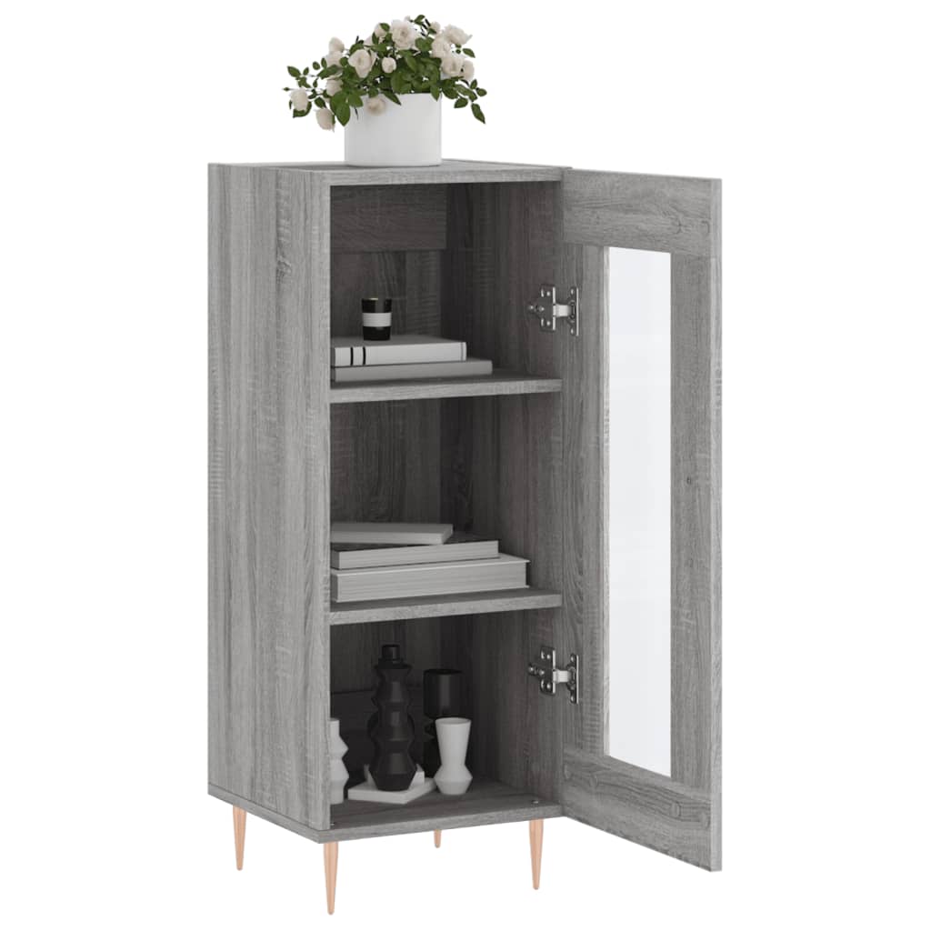 Credenza Grigio Sonoma 34,5x34x90 cm in Legno Multistrato - homemem39