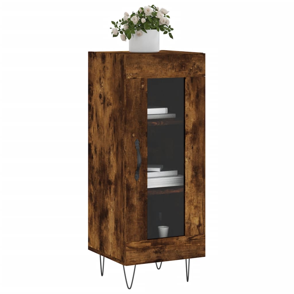 Credenza Rovere Fumo 34,5x34x90 cm in Legno Multistrato - homemem39