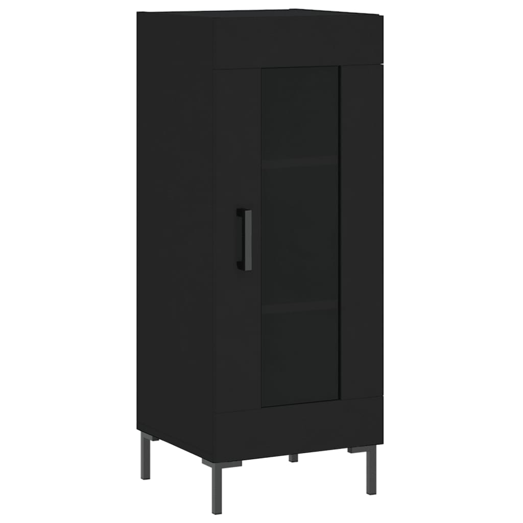 Credenza Nero 34,5x34x90 cm in Legno Multistrato - homemem39