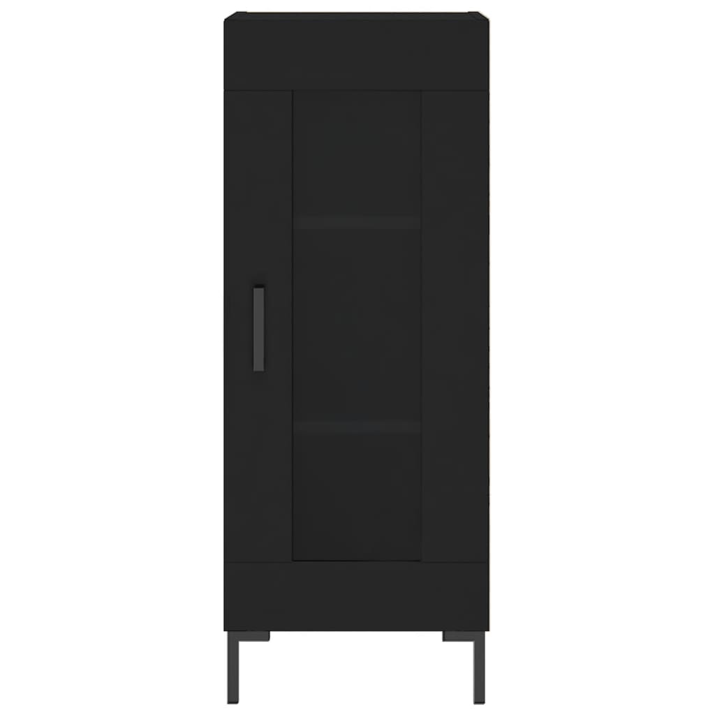 Credenza Nero 34,5x34x90 cm in Legno Multistrato - homemem39