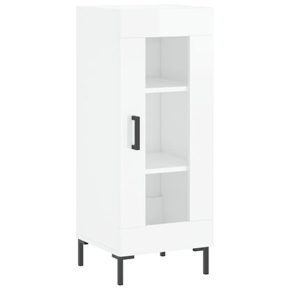 Credenza Bianco Lucido 34,5x34x90 cm in Legno Multistrato - homemem39