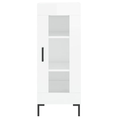 Credenza Bianco Lucido 34,5x34x90 cm in Legno Multistrato - homemem39