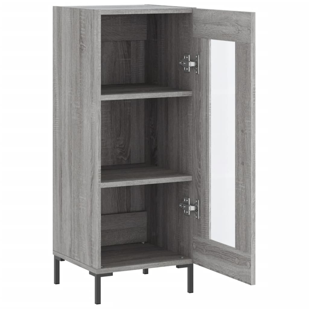 Credenza Grigio Sonoma 34,5x34x90 cm in Legno Multistrato - homemem39