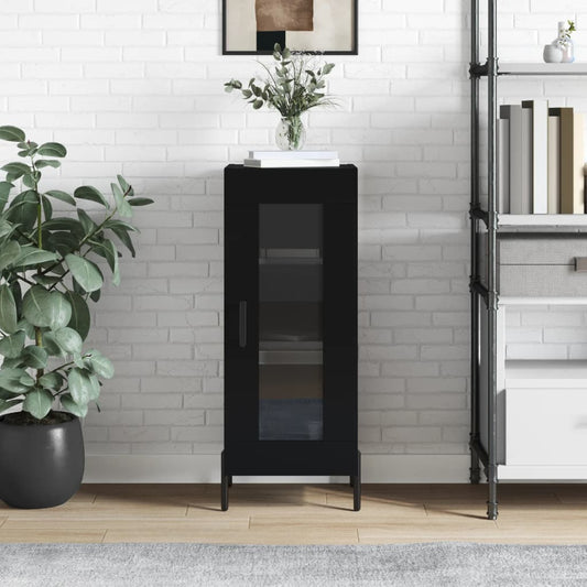 Credenza Nero 34,5x34x90 cm in Legno Multistrato - homemem39