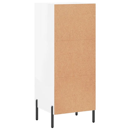 Credenza Bianco Lucido 34,5x34x90 cm in Legno Multistrato - homemem39