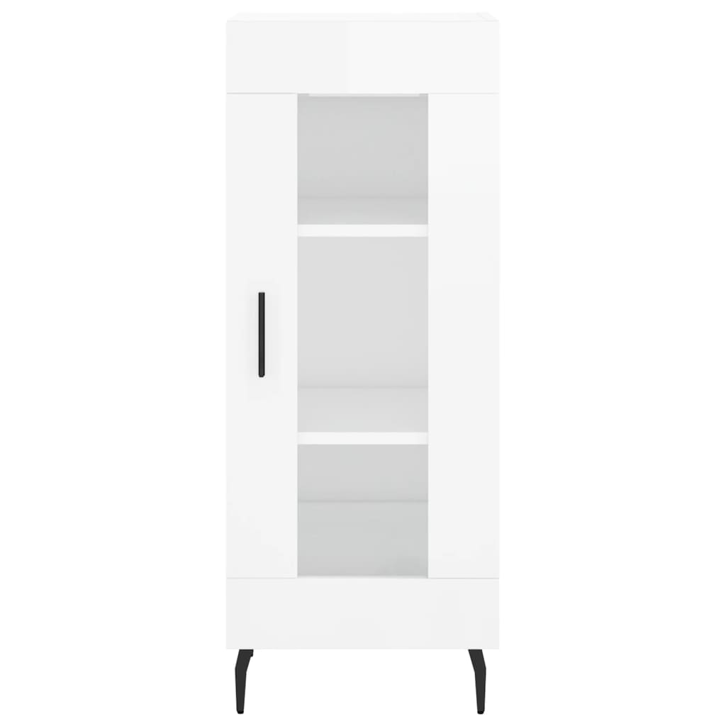 Credenza Bianco Lucido 34,5x34x90 cm in Legno Multistrato - homemem39