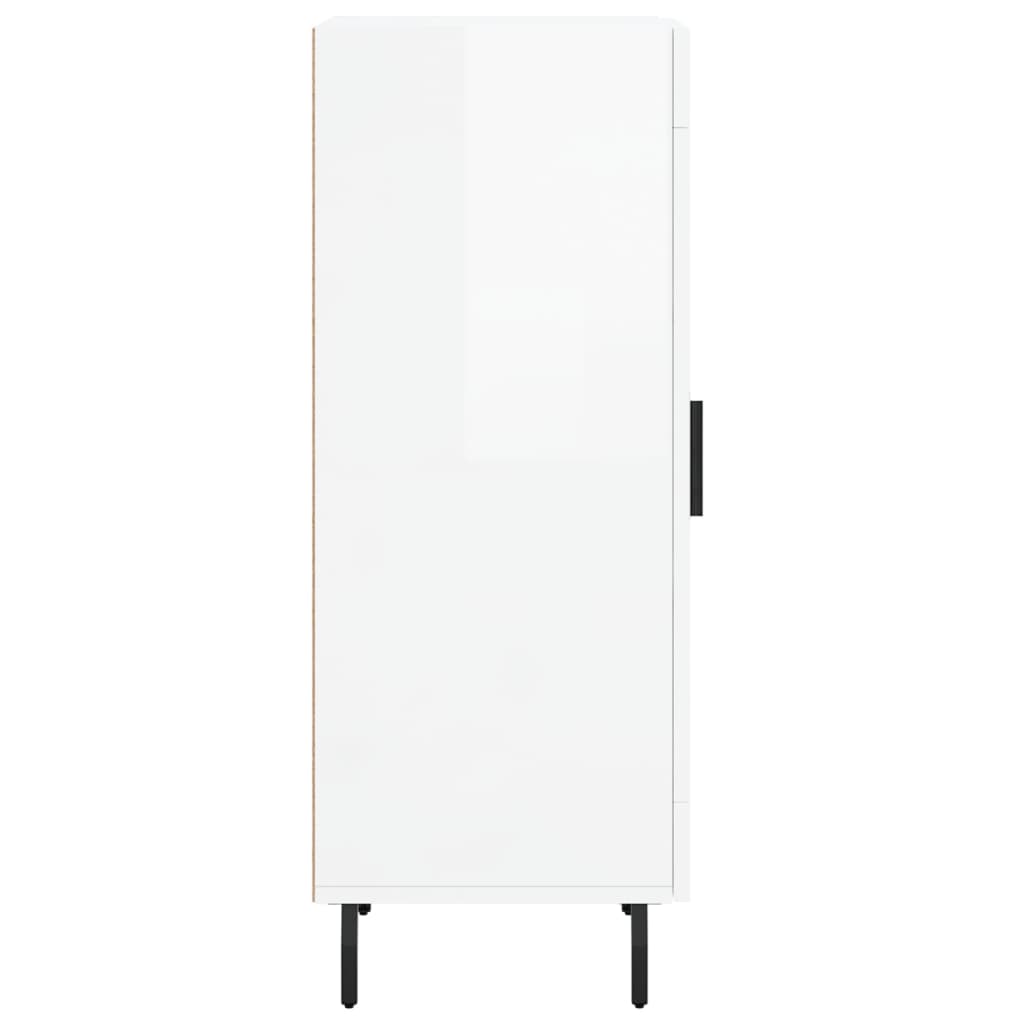 Credenza Bianco Lucido 34,5x34x90 cm in Legno Multistrato - homemem39