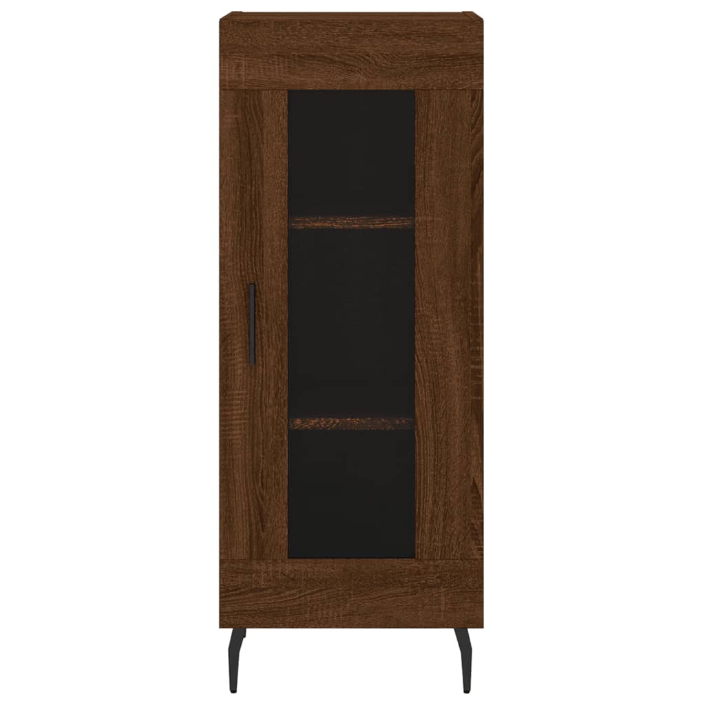 Credenza Rovere Marrone 34,5x34x90 cm in Legno Multistrato - homemem39