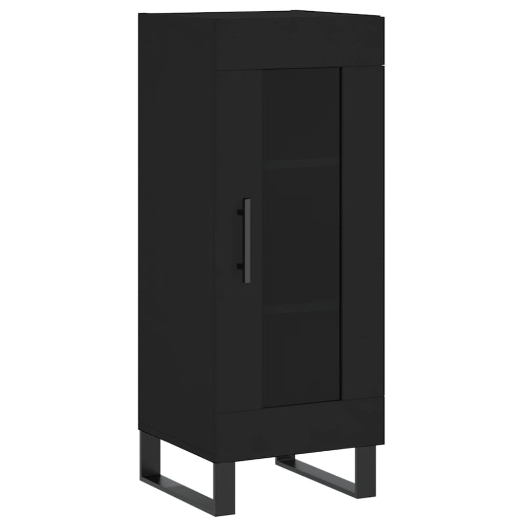 Credenza Nero 34,5x34x90 cm in Legno Multistrato - homemem39