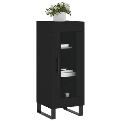 Credenza Nero 34,5x34x90 cm in Legno Multistrato - homemem39