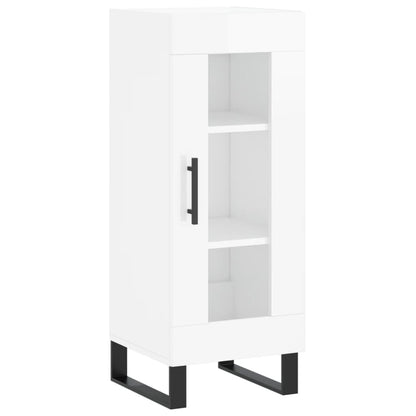 Credenza Bianco Lucido 34,5x34x90 cm in Legno Multistrato - homemem39