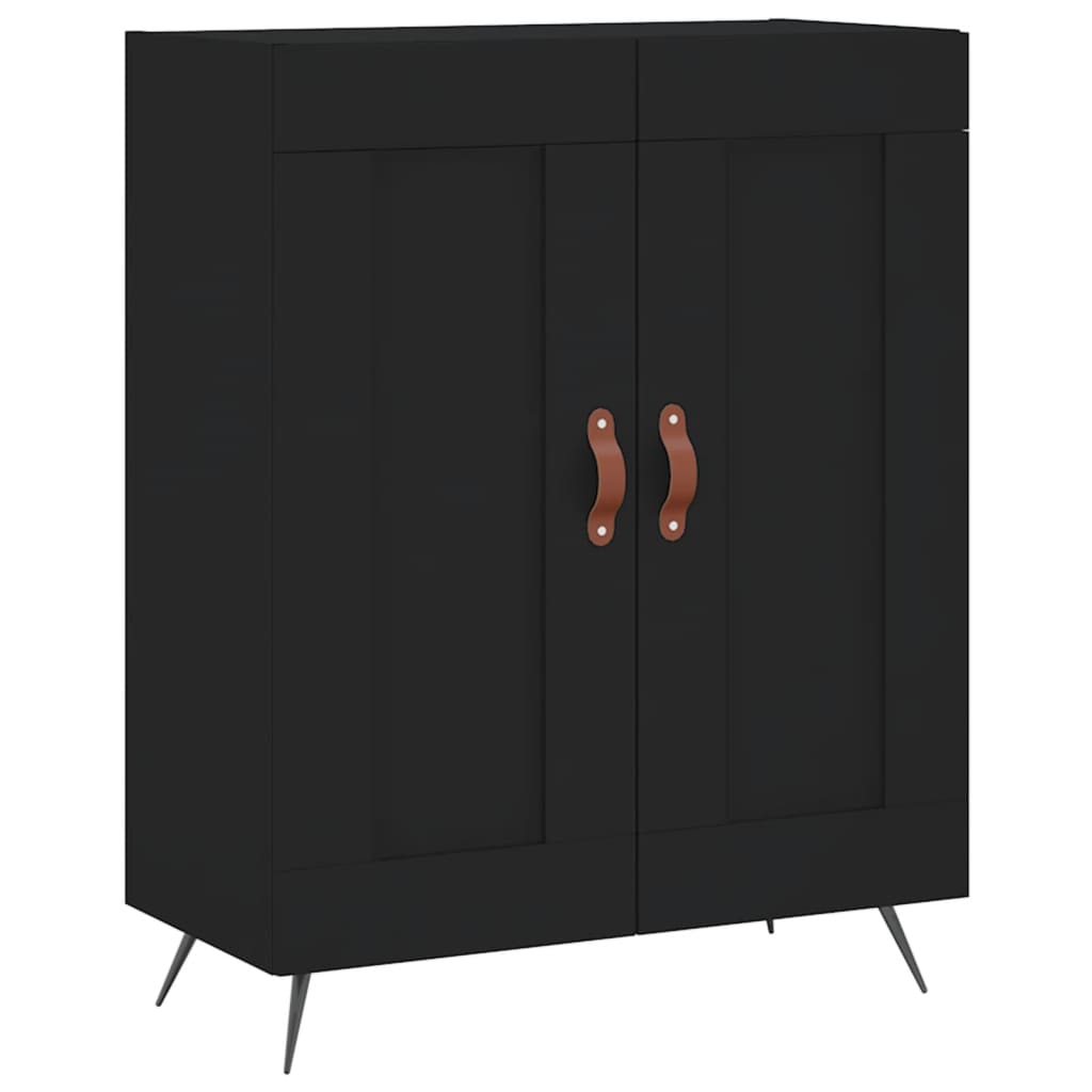 Credenza Nera 69,5x34x90 cm in Legno Multistrato - homemem39