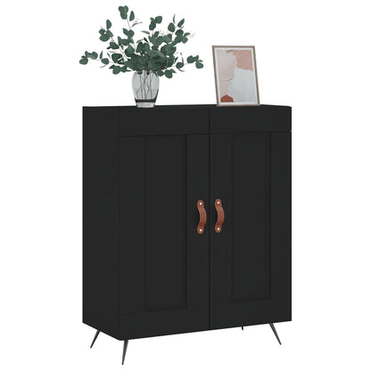 Credenza Nera 69,5x34x90 cm in Legno Multistrato - homemem39