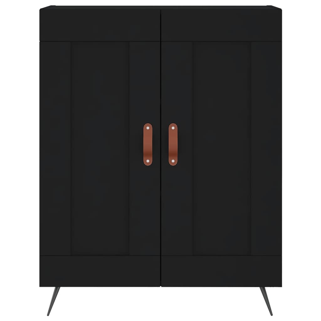 Credenza Nera 69,5x34x90 cm in Legno Multistrato - homemem39